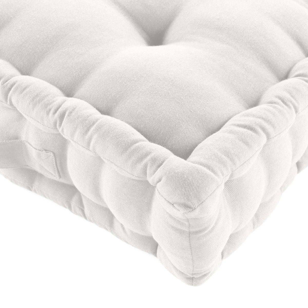 Coussin de Sol "Twily" 50x50cm Blanc - Image 3