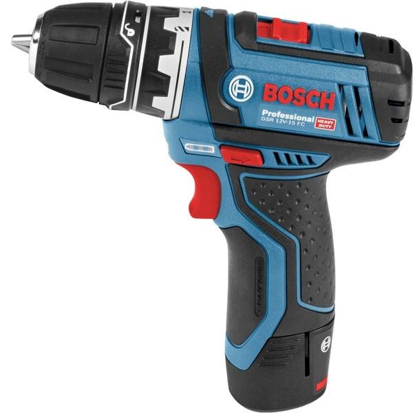 Bosch - Perceuse visseuse BOSCH GSR12V-15FC Flex - 2 batteries 2Ah, chargeur, coffret - 06019F6001