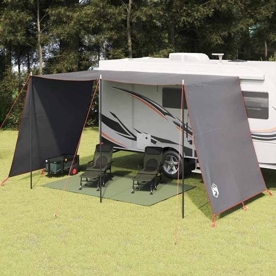Grande Bâche de Protection Polyester Pliable pour Camping et Jardin Gris 402x240cm – ComfortXL Outdoor Living - Image 1