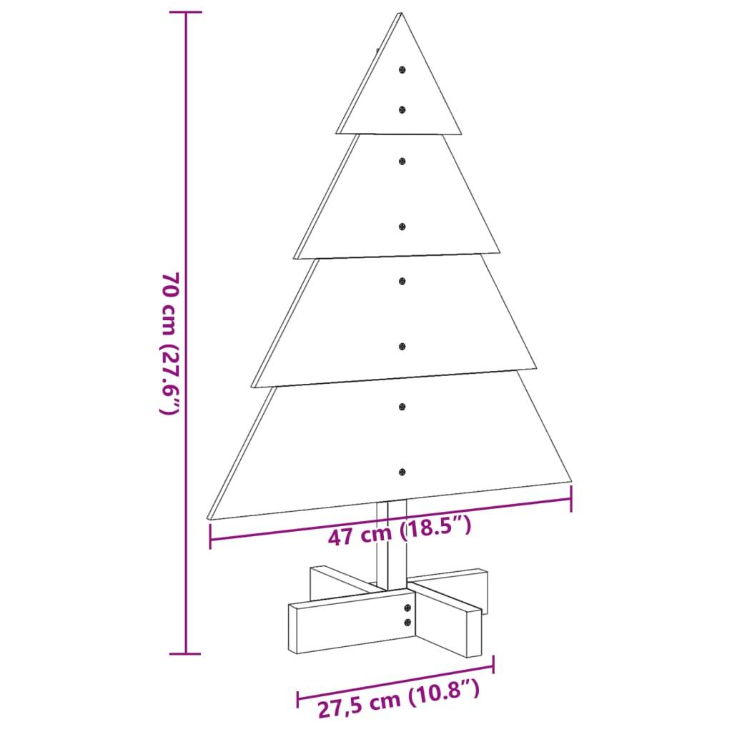 Petit Sapin de Noël Décoratif en Bois Massif Style Rustique pour Intérieur 70 cm – ComfortXL Outdoor Living - Image 8