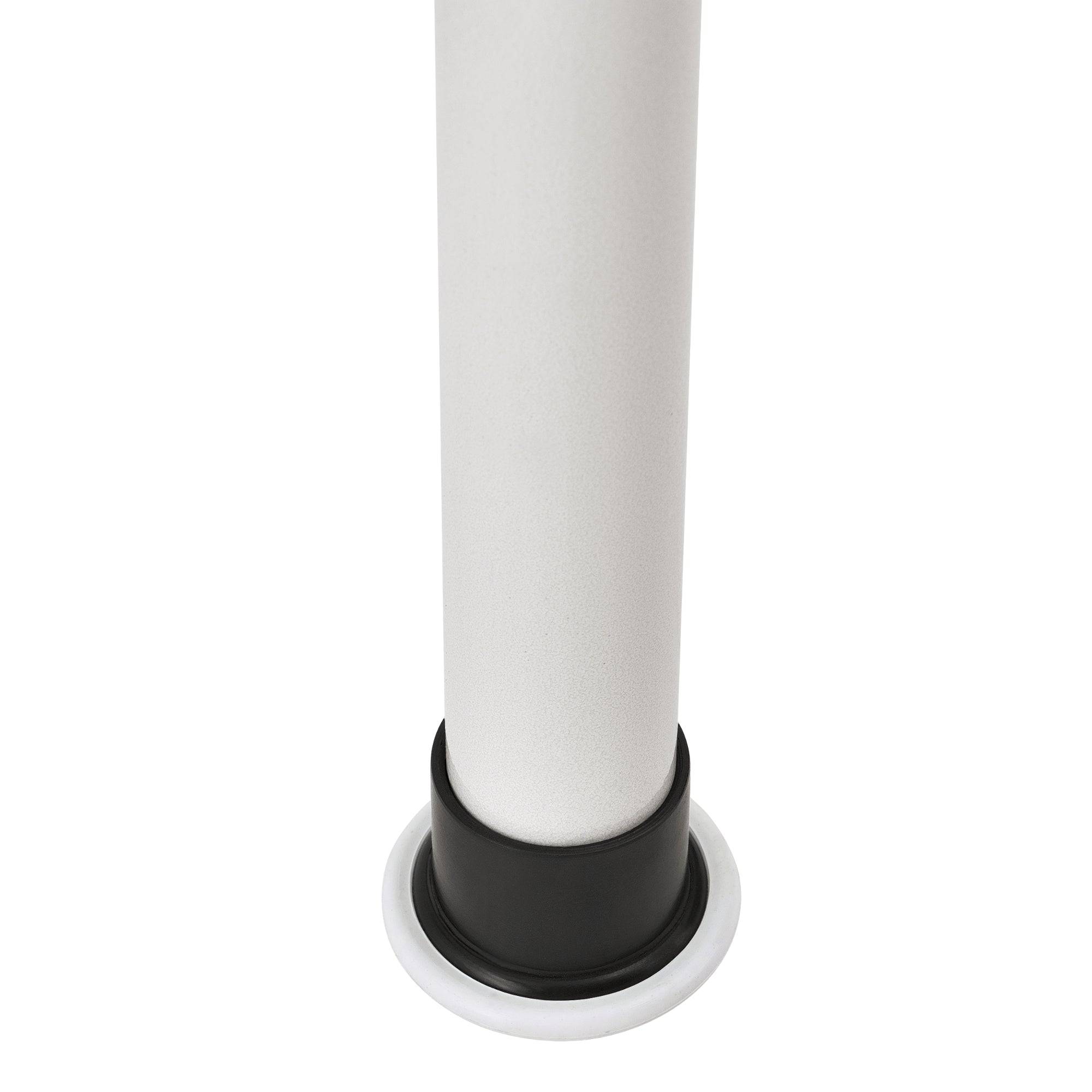Helloshop26 - Support de fleurs télescopique porte-pot stand de plante métal et plastique réglable en hauteur entre 110 - 305 cm blanc - Image 4