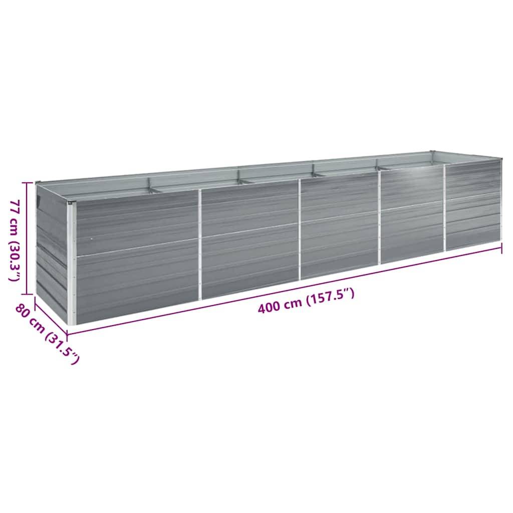 Prolenta Premium - Jardinière acier gris  400 x 80 x 77 cm  - Prolenta premium p399.6 - Image 8