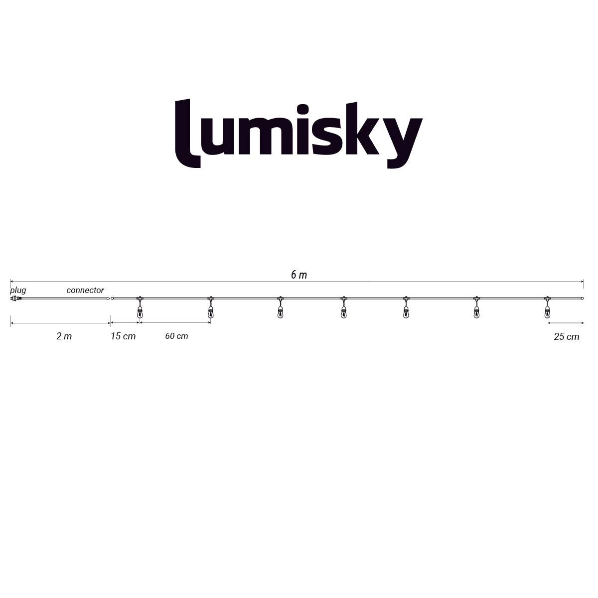 Lumisky - Guirlande connectable FLOWER 7 ampoules E27 6M - Image 9