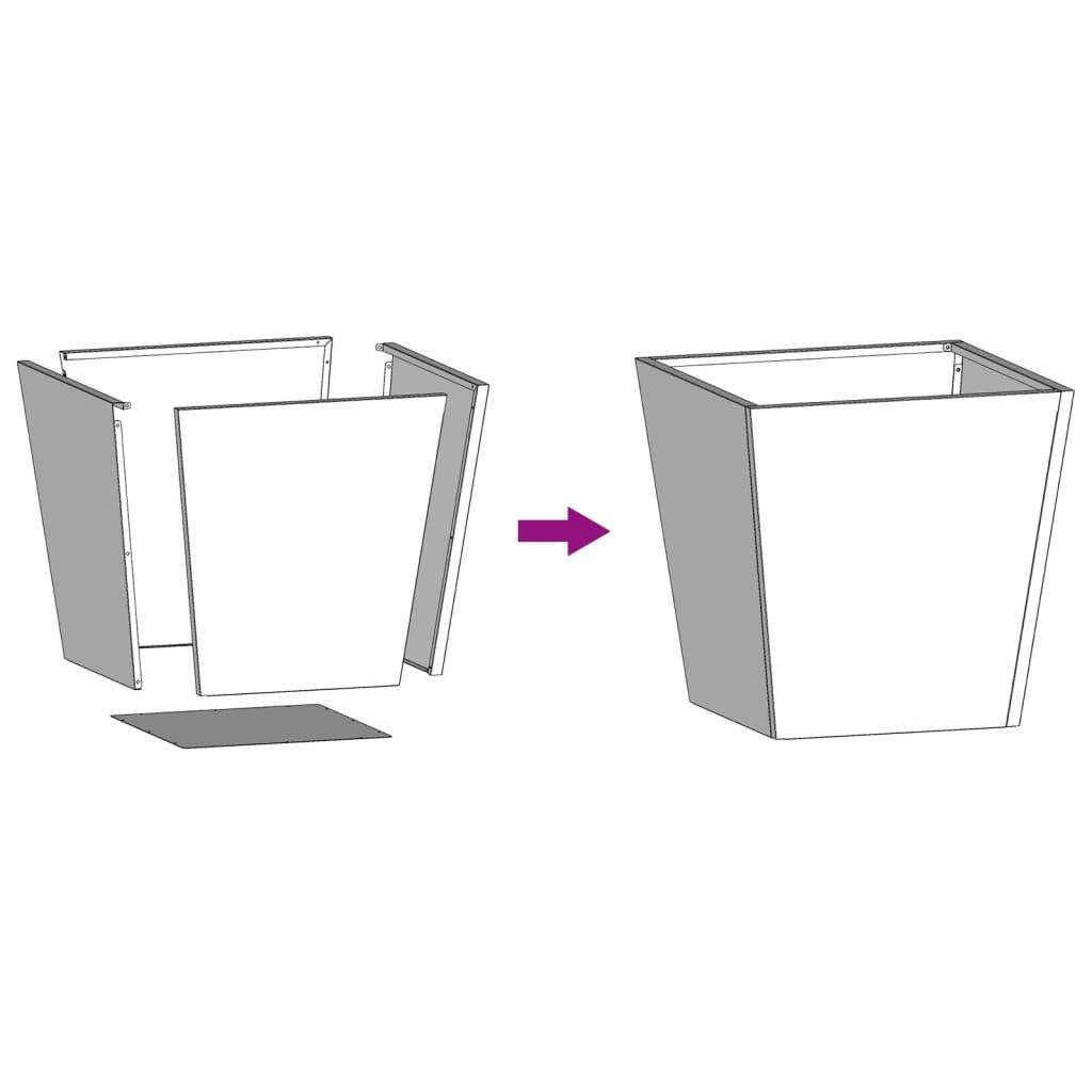 Support pot & bac acier laminé à froid blanc  40 x 40 x 40 cm  - Prolenta premium p344.7 - Image 10