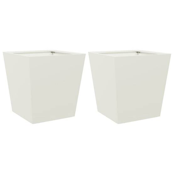 Support pot & bac acier laminé à froid blanc 40 x 40 x 40 cm - Prolenta premium p344.7 - Image 1