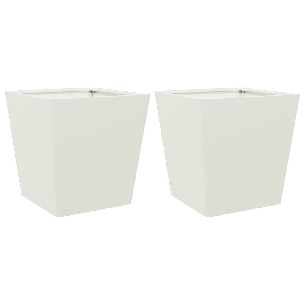 Support pot & bac acier laminé à froid blanc  40 x 40 x 40 cm  - Prolenta premium p344.7 - Image 1