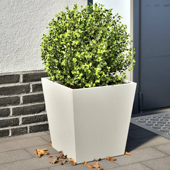 Support pot & bac acier laminé à froid blanc 40 x 40 x 40 cm - Prolenta premium p344.7 - Image 2