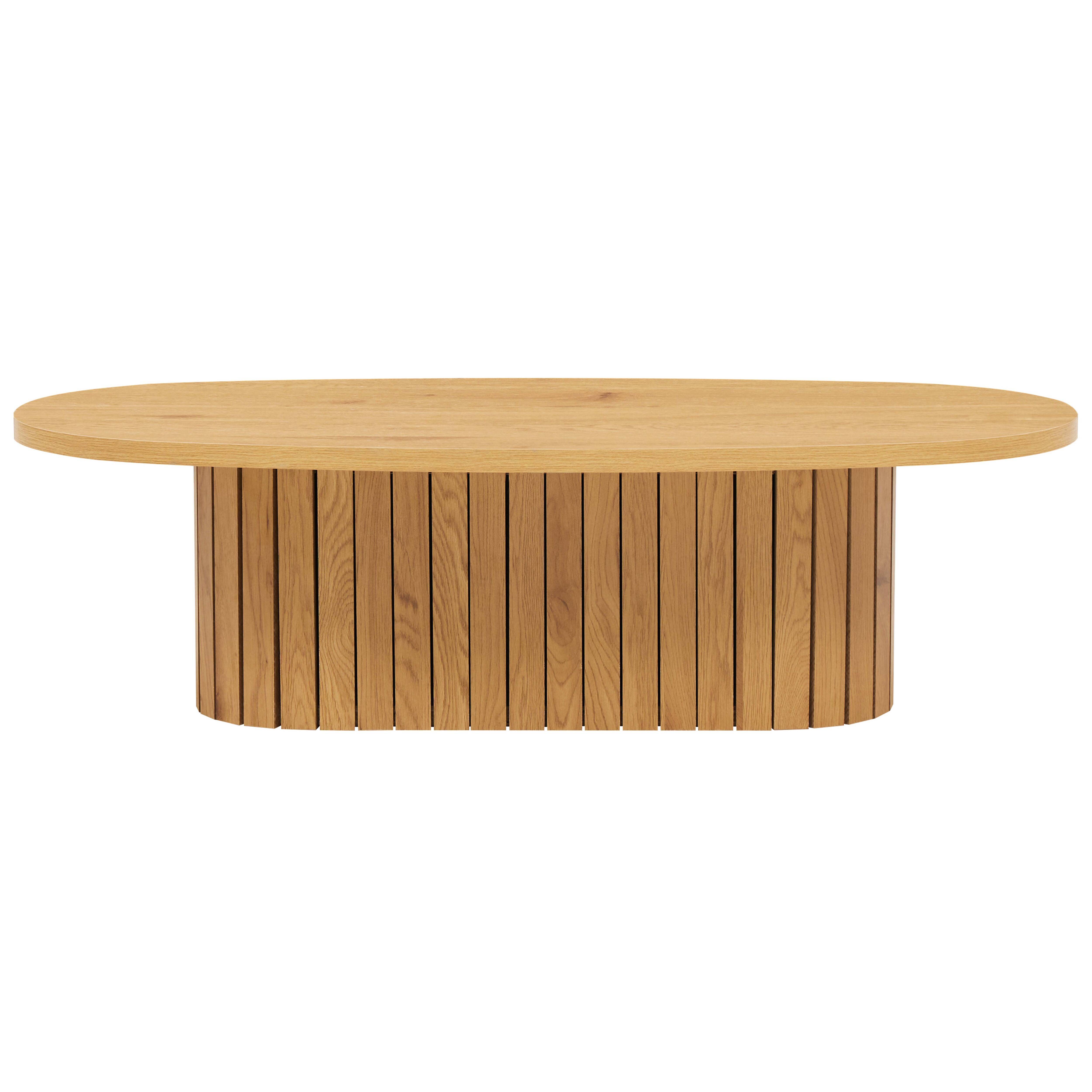 Oviala - Table basse ovale en mélaminé bois - Oviala - Image 3