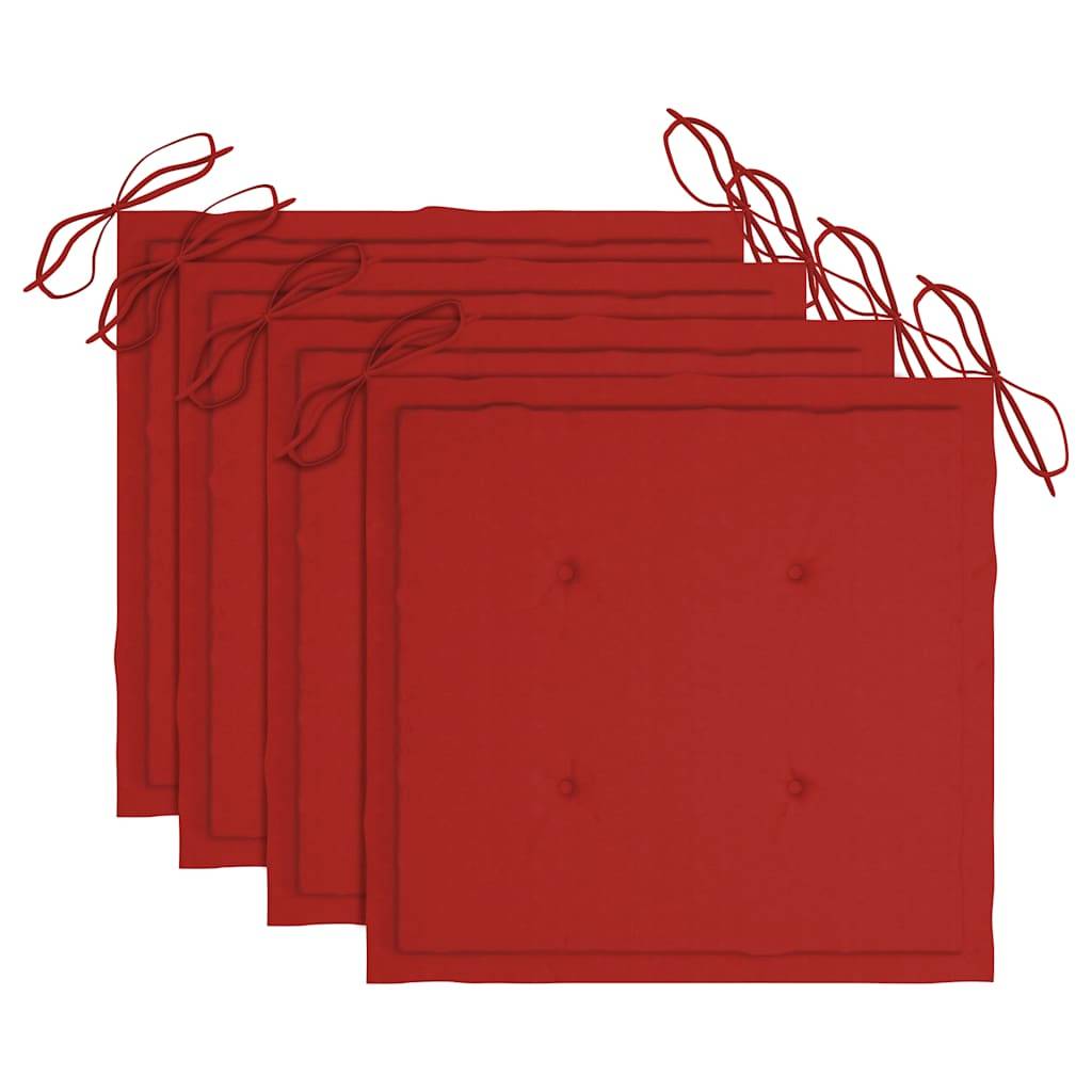 PANGIVO - Chaises de jardin empilables teck solide rouge 60 x 57.5 x 90 cm - PANGIVO - Image 7