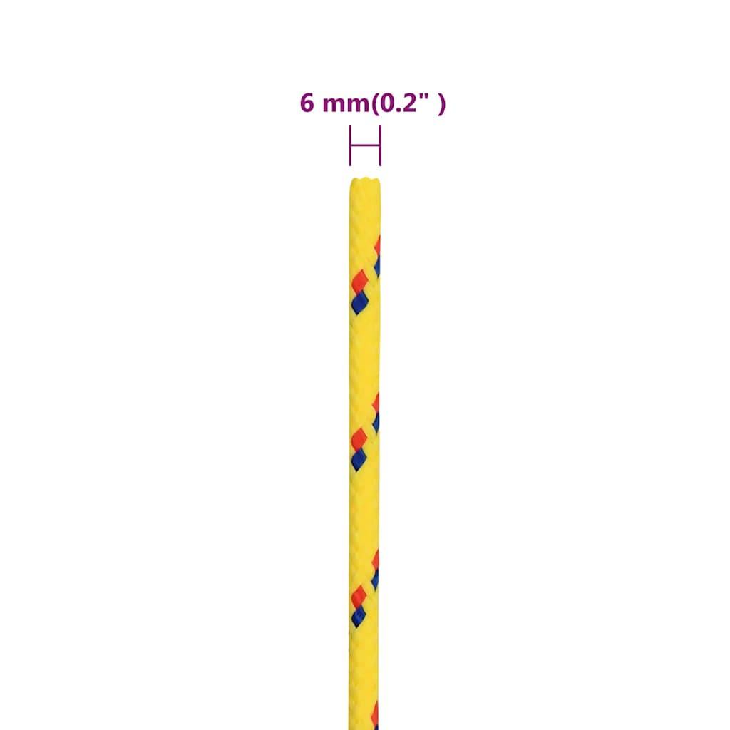 Corde de bateau Jaune 6 mm 100 m Polypropylène Maison Chic - Image 6