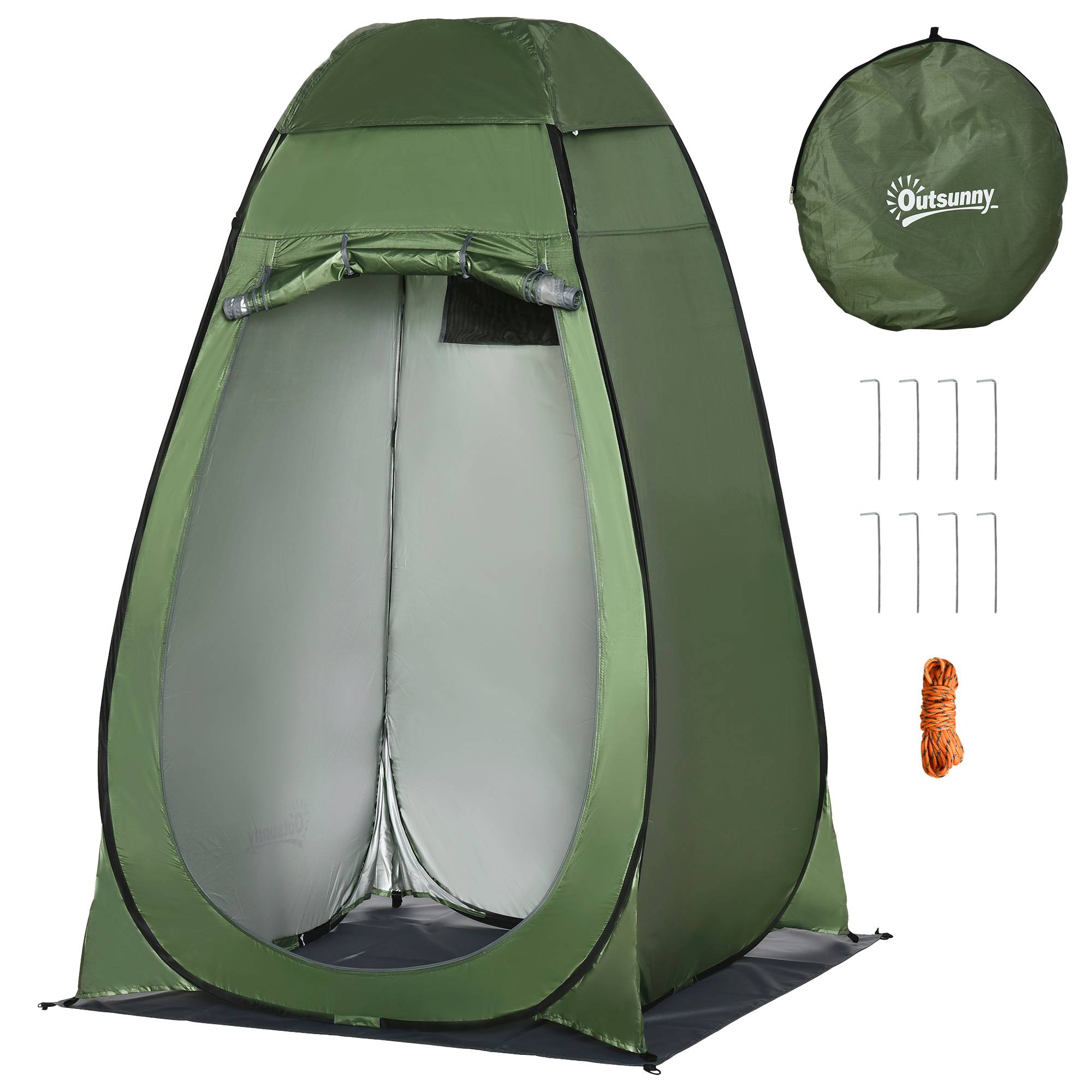 Tente de douche polyester vert 126 x 124 x 198 cm - PANGIVO - Image 2