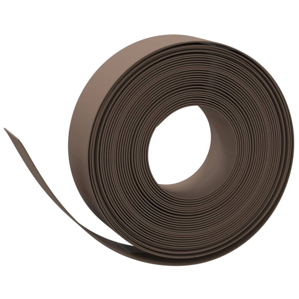 Bordure de pelouse polyéthylène séparation parterres 10mx15cm brun - ComfortXL Outdoor Living - Image 3