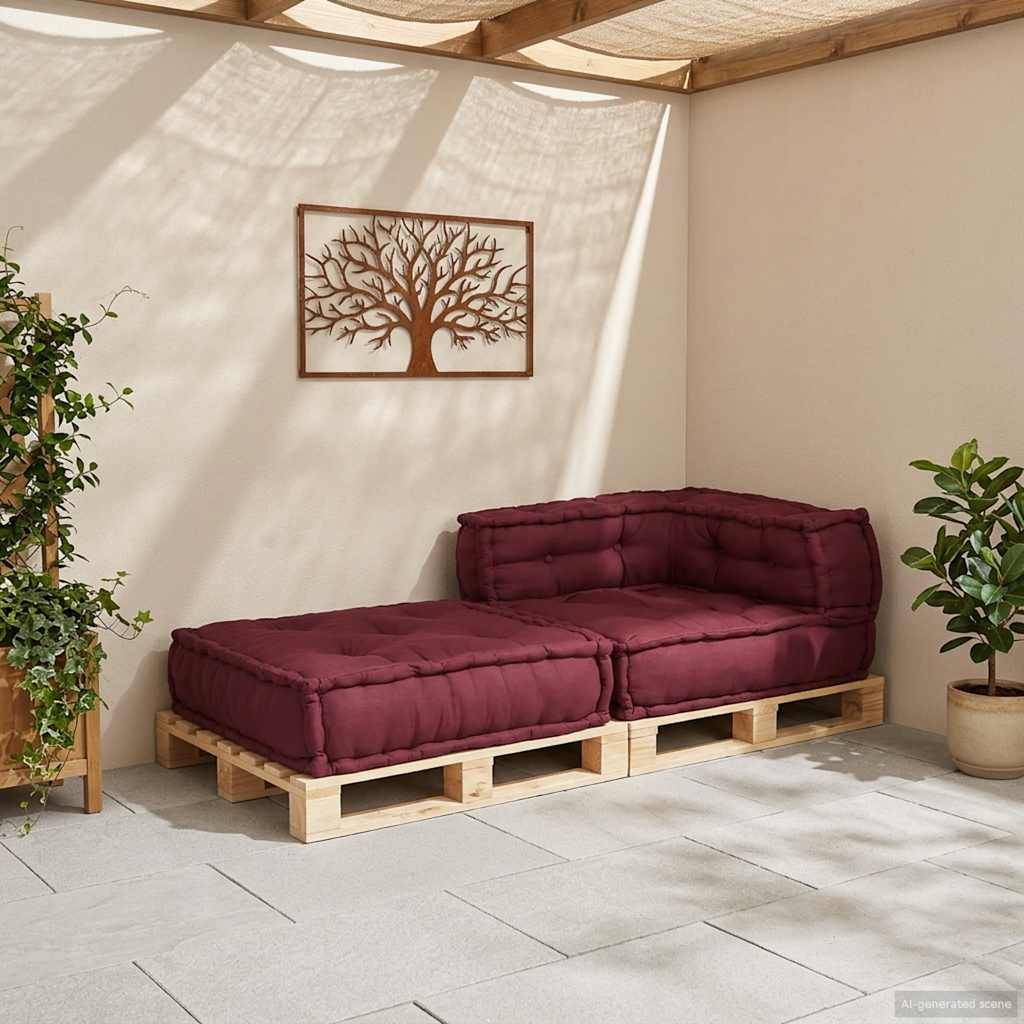 Canapé modulaire coton marron 70 x 70 x 54 cm - PANGIVO - Image 3