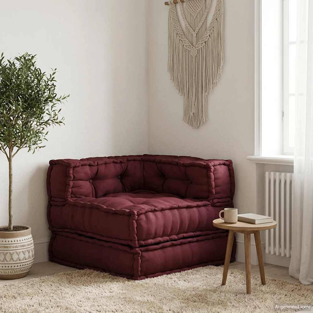 Canapé modulaire coton marron 70 x 70 x 54 cm - PANGIVO - Image 1