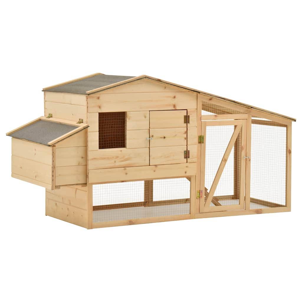 Vidaxl - Poulailler Bois de pin massif 178x67x92 cm vidaXL 170915 - Image 1