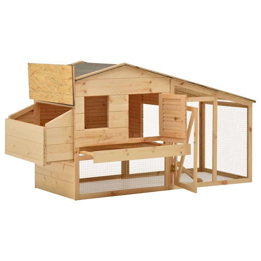 Vidaxl - Poulailler Bois de pin massif 178x67x92 cm vidaXL 170915 - Image 2