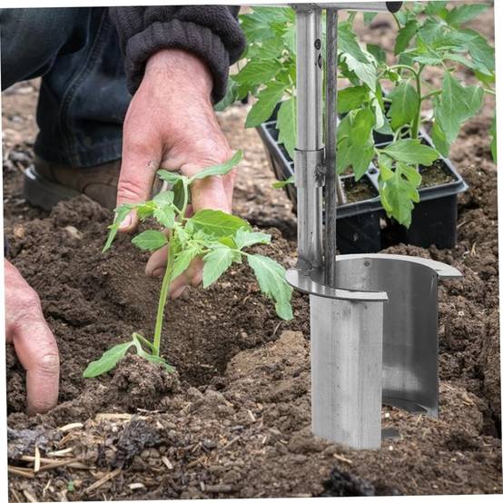 Outils de jardinage-Outil de transplantation jardin - Dépoteur à bulbes métallique - Living123 - Image 4