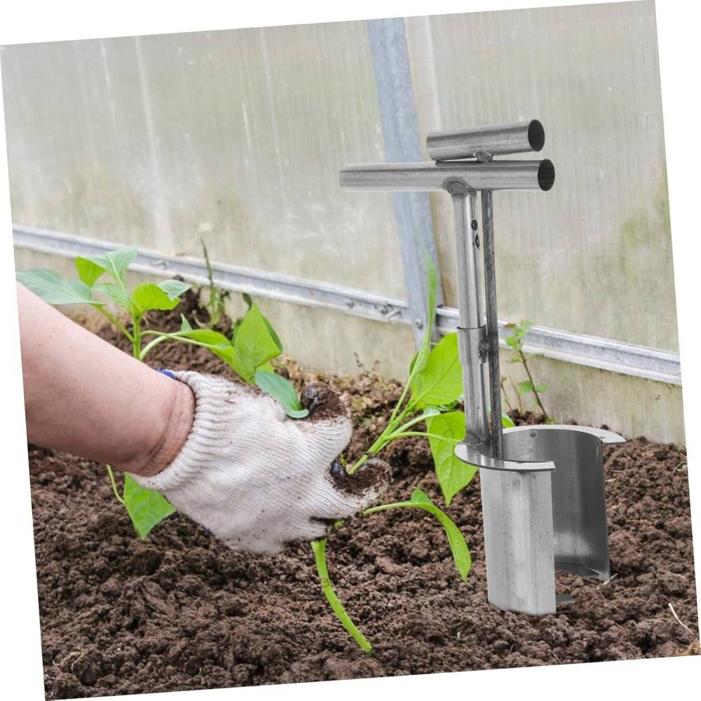Outils de jardinage-Outil de transplantation jardin - Dépoteur à bulbes métallique - Living123 - Image 3