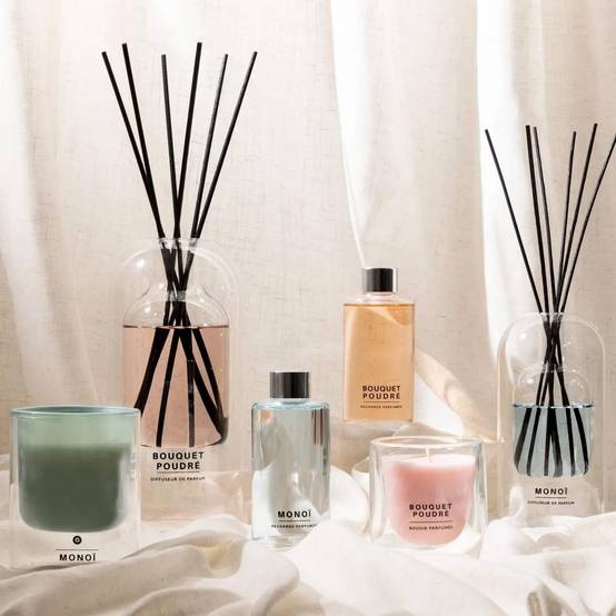 Bougie Parfumée En Verre "Ilan" 130g Bouquet Poudré - Image 3