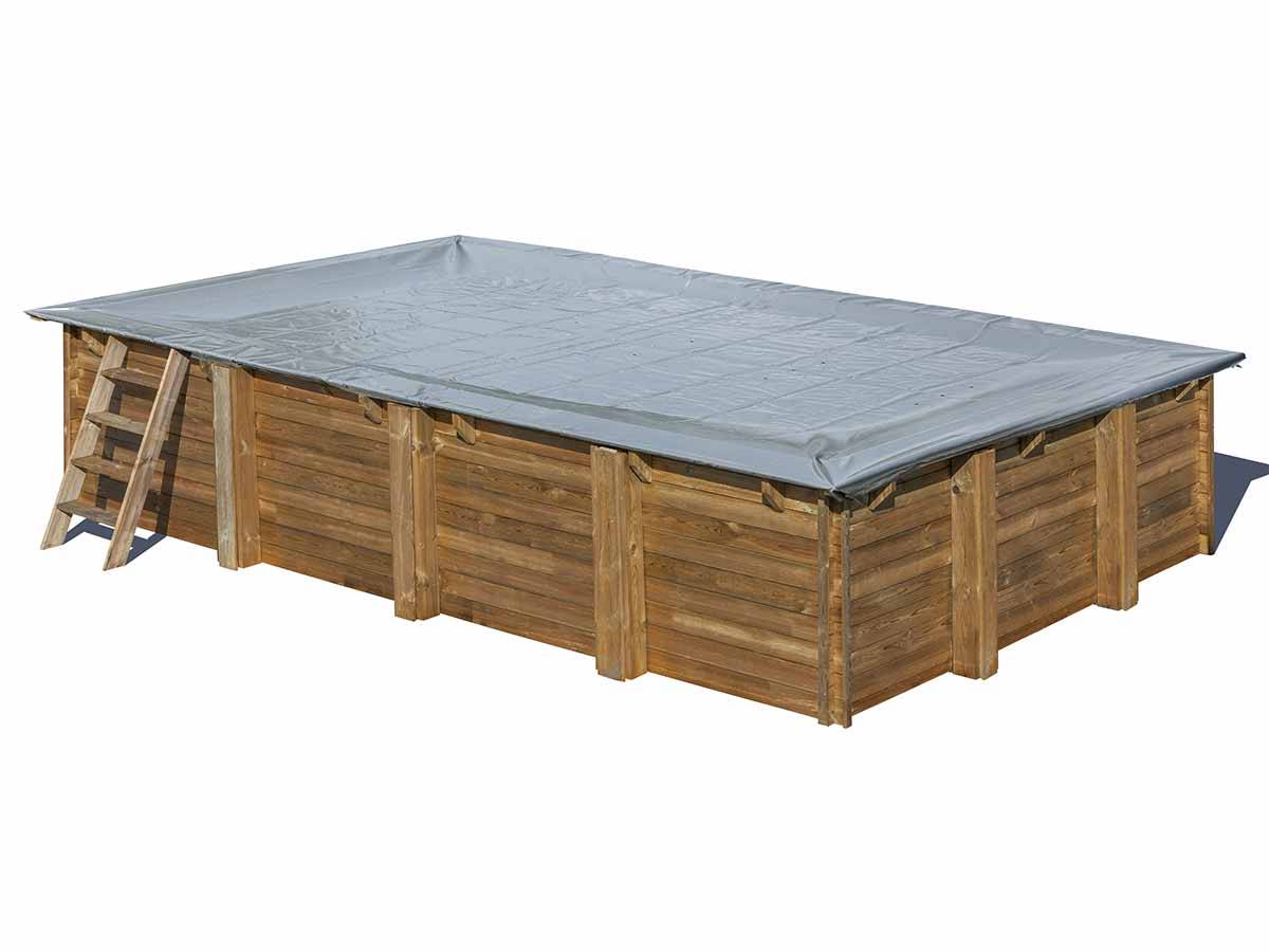 Gré - Bâche d'hivernage pour piscine bois rectangulaire Lemon 3,75 x 2,00 m - Gré