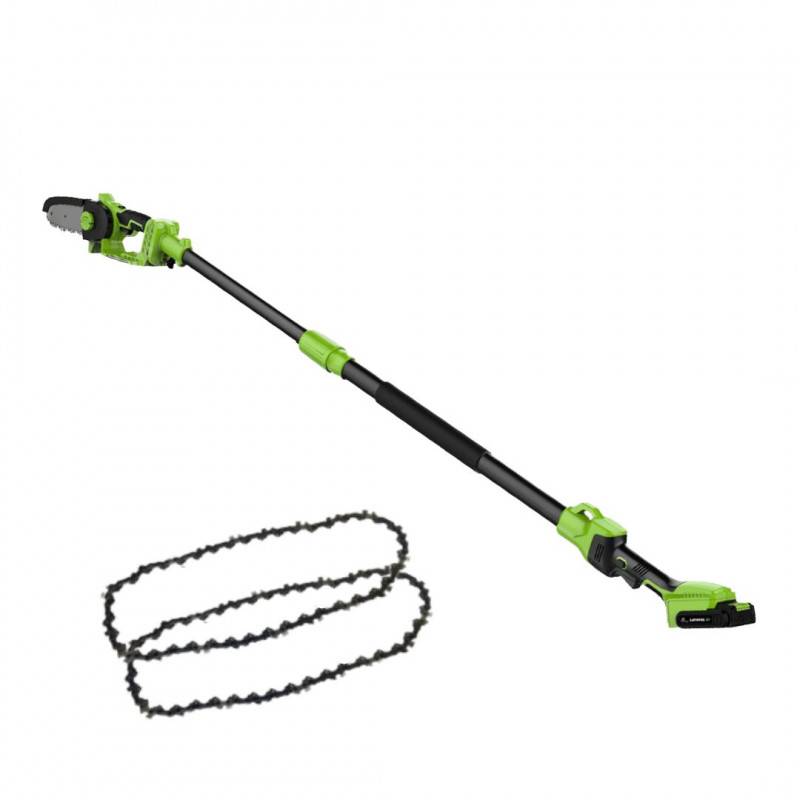 PACK Tronçonneuse 2en1 + 2 chaînes  | Manche télescopique | Tronçonneuse sans fil | Bricoler/couper/élaguer | Légère- VENTEO - Image 1