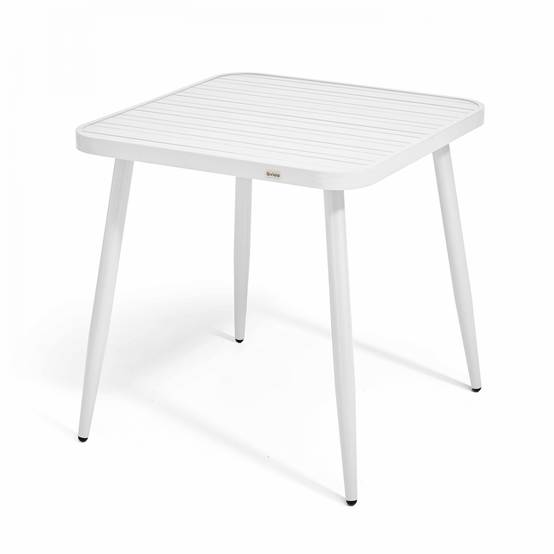Oviala - Ensemble table de jardin et 2 fauteuils en aluminium/bois blanc Bristol - Oviala - Image 2