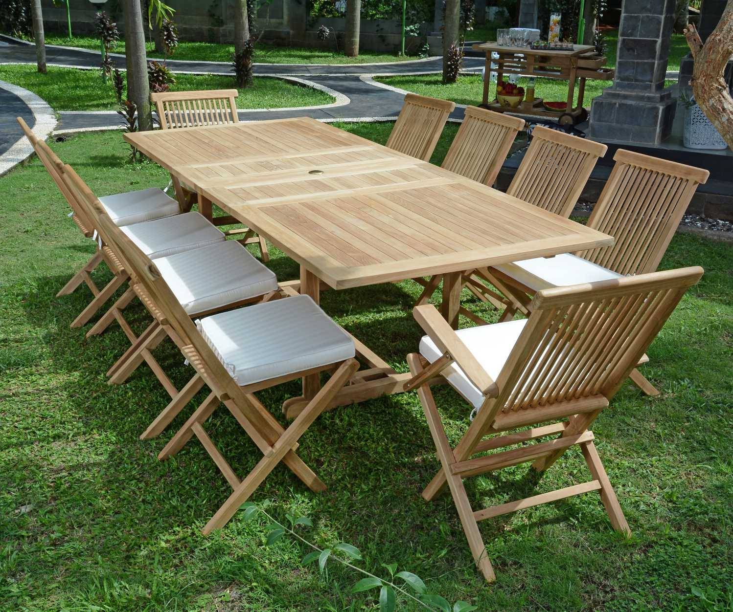 Salon de jardin en teck massif Vienne, 10 places - TECK'Attitude - Image 4