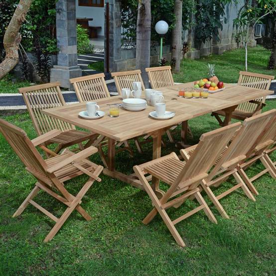 Salon de jardin en teck massif Vienne, 10 places - TECK'Attitude - Image 2