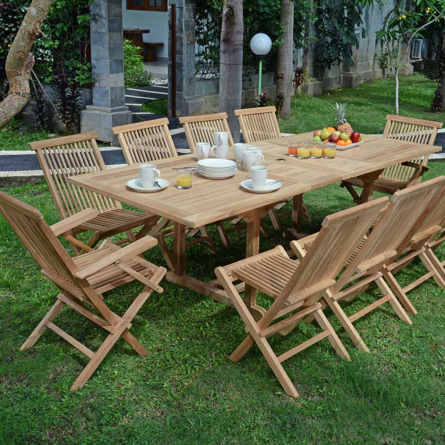 Salon de jardin en teck massif Vienne, 10 places - TECK'Attitude - Image 2