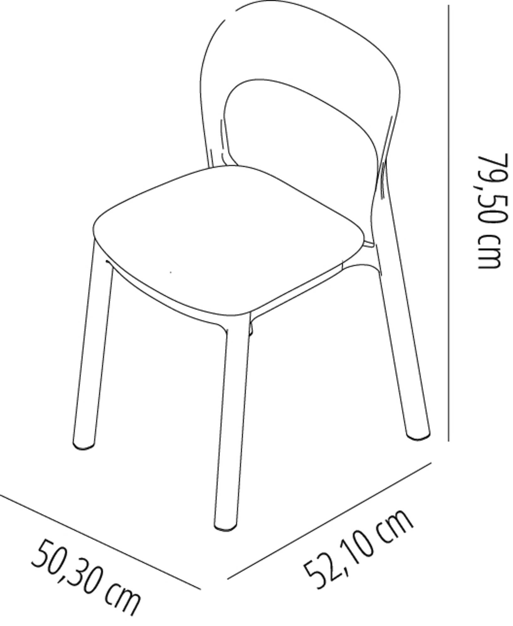 Garbar - Chaises Ona garbar plastique blanc beige (Lot de 4) - Image 2