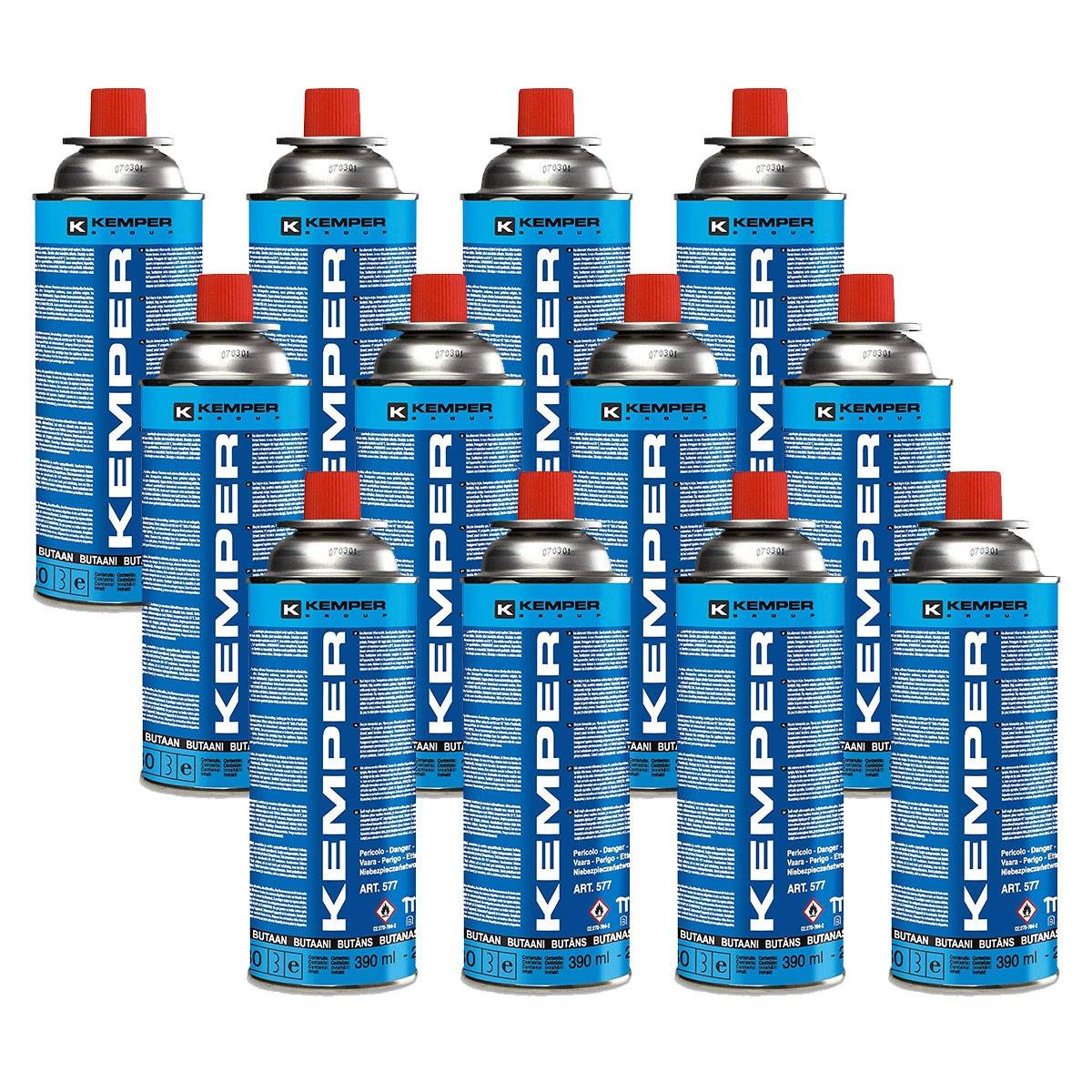 Lot 12 Cartouches Gaz Butane 390 ml 227 g Recharge Réchaud Portable Chalumeau Valve Sécurité KEMPER - Image 8