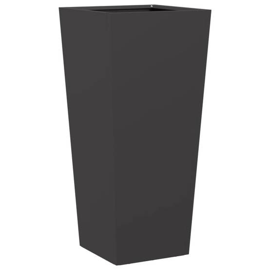 Lot de 2 Jardinières - Bacs à fleurs - Pots de fleurs noir 35x35x75 cm acier - Image 8