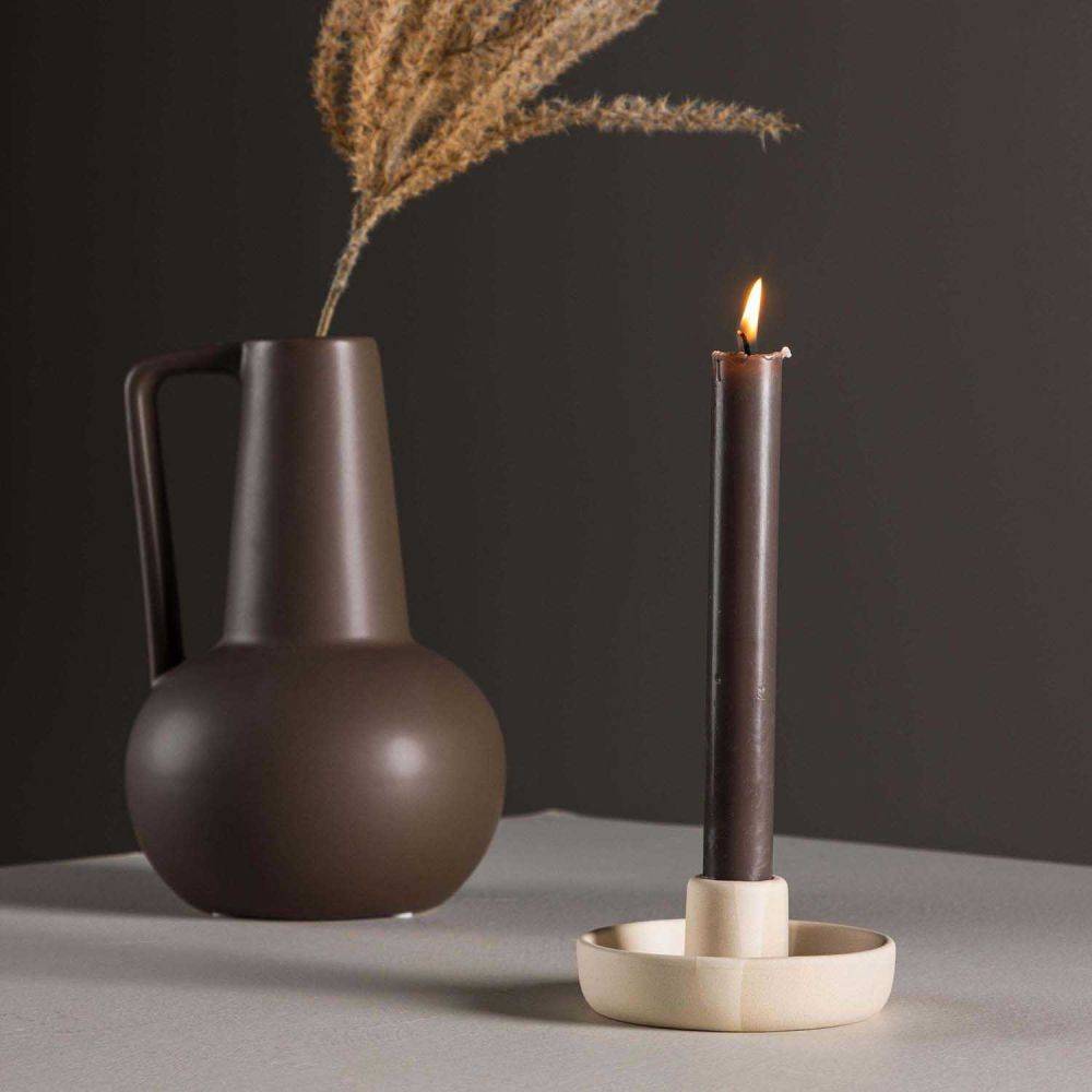 Venture Home - Bougeoir en grès Otis Beige - Image 2