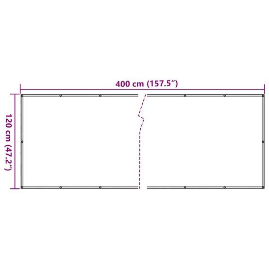 PANGIVO - Écran d'intimité balcon PVC gris 400 x 120 cm - PANGIVO - Image 6