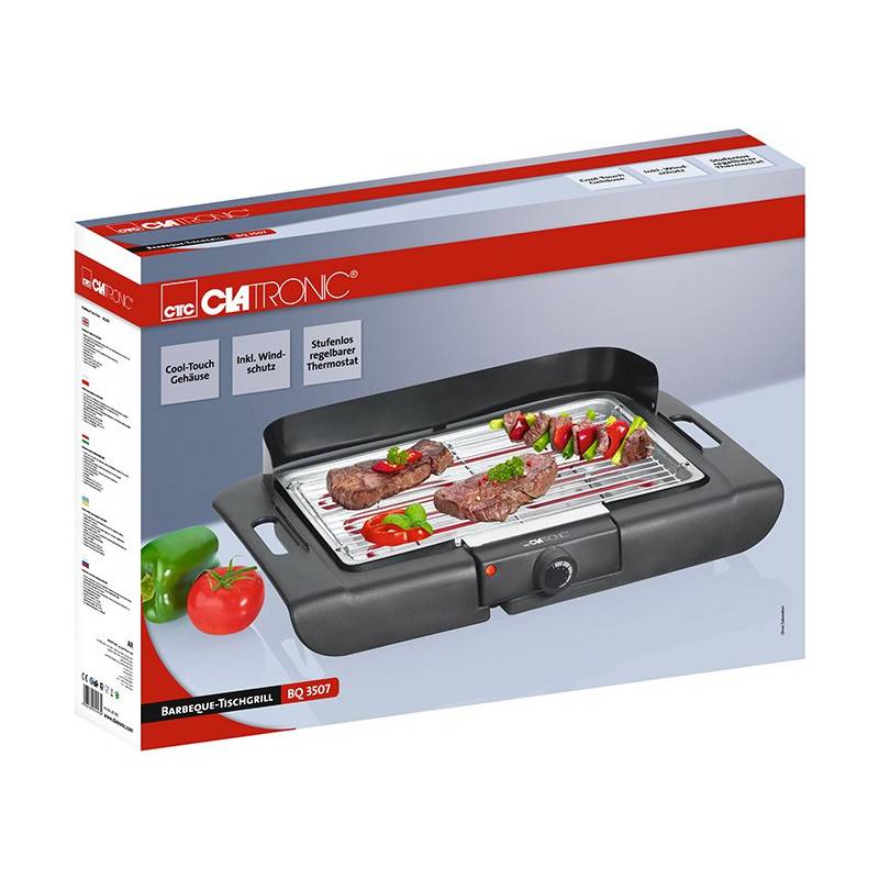 Barbecue Gril électrique de table 2000W  BQ 3507 Noir Clatronic - Image 7