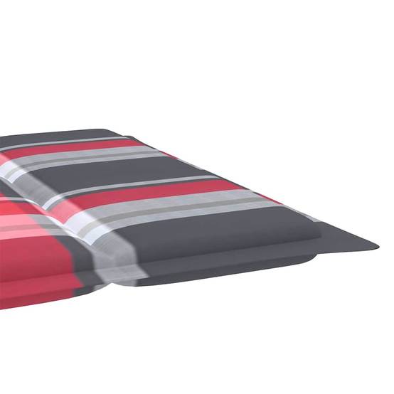 Chaise longue | Transat | Bain de soleil de jardin avec coussin Bois d'acacia solide - Image 8