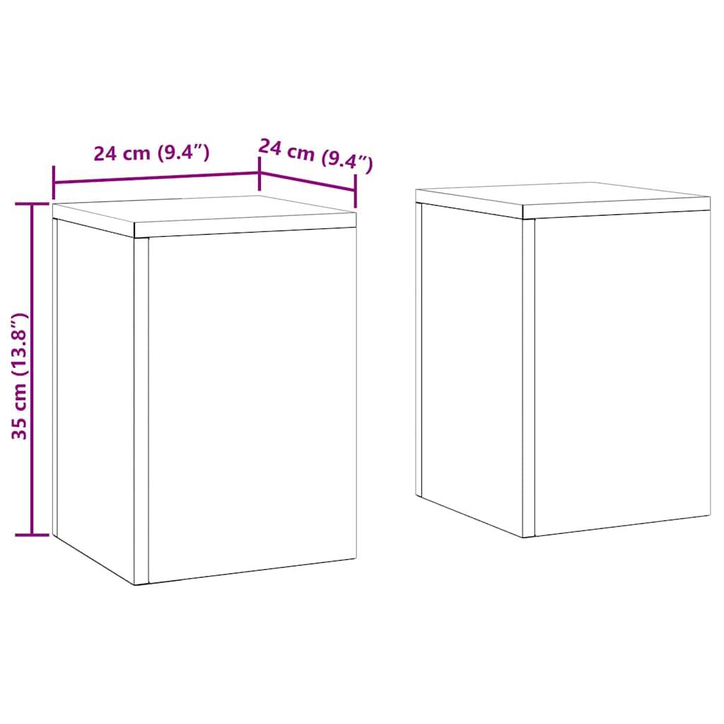 Lot de 2 Porte-plantes en Acier Design moderne pour pots de fleurs Balcon et Patio Blanc 24x24x35 cm – ComfortXL Outdoor Living - Image 8