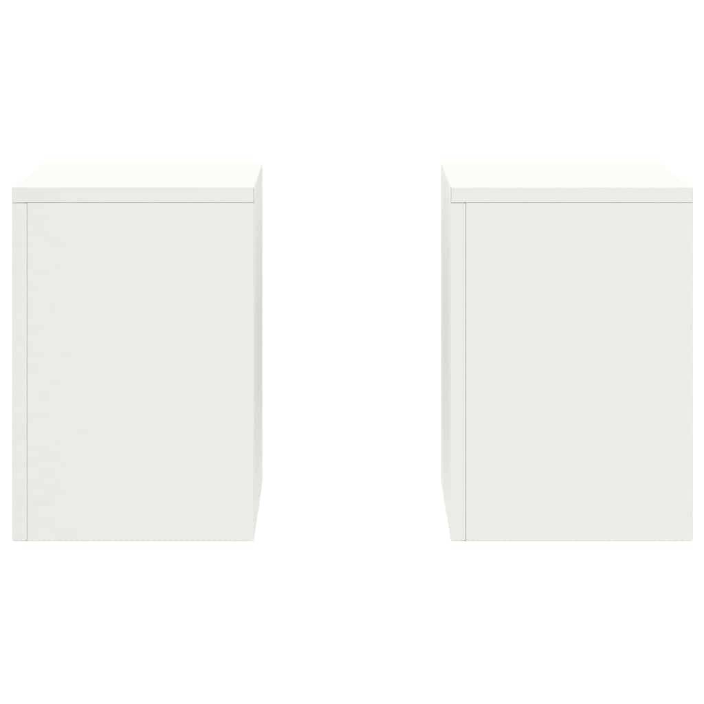 Lot de 2 Porte-plantes en Acier Design moderne pour pots de fleurs Balcon et Patio Blanc 24x24x35 cm – ComfortXL Outdoor Living - Image 6