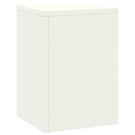 Lot de 2 Porte-plantes en Acier Design moderne pour pots de fleurs Balcon et Patio Blanc 24x24x35 cm – ComfortXL Outdoor Living - Image 5