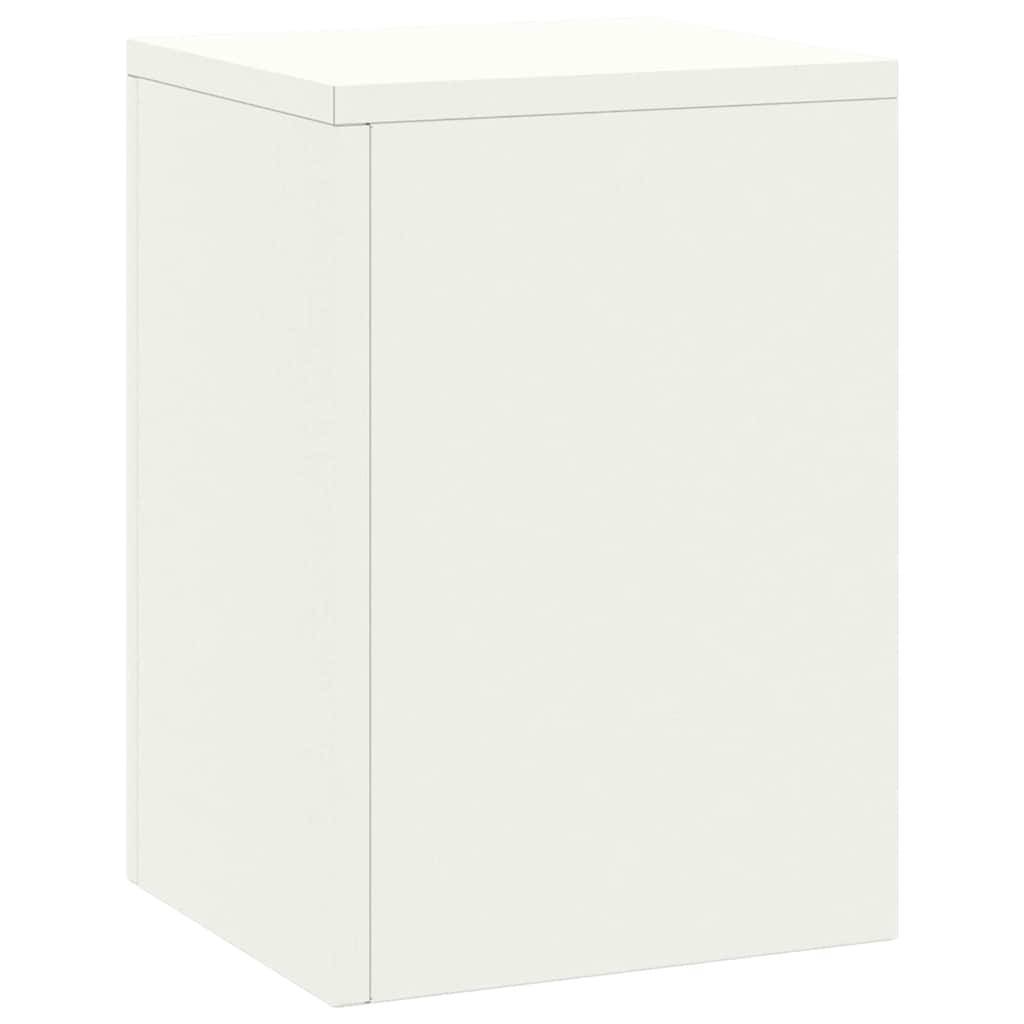 Lot de 2 Porte-plantes en Acier Design moderne pour pots de fleurs Balcon et Patio Blanc 24x24x35 cm – ComfortXL Outdoor Living - Image 5