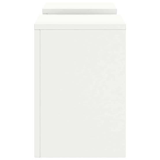 Lot de 2 Porte-plantes en Acier Design moderne pour pots de fleurs Balcon et Patio Blanc 24x24x35 cm – ComfortXL Outdoor Living - Image 7