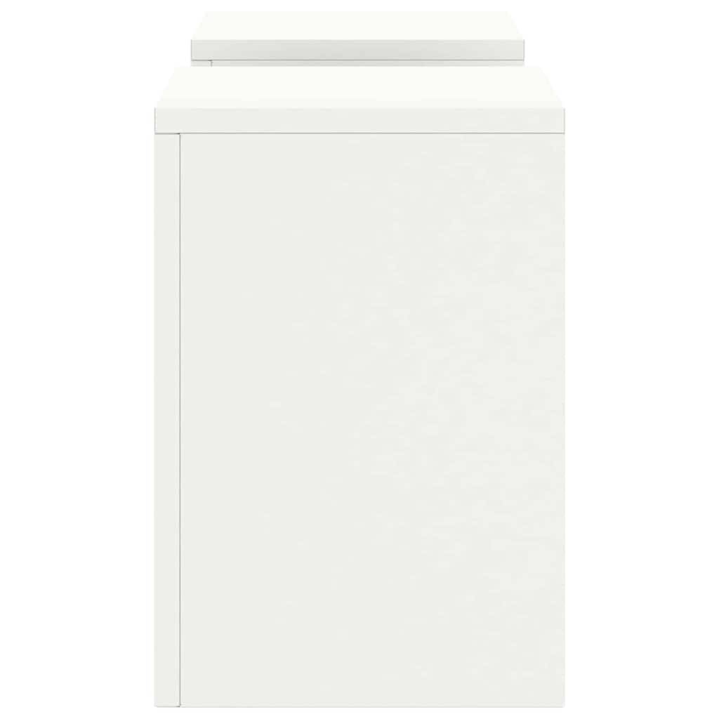 Lot de 2 Porte-plantes en Acier Design moderne pour pots de fleurs Balcon et Patio Blanc 24x24x35 cm – ComfortXL Outdoor Living - Image 7