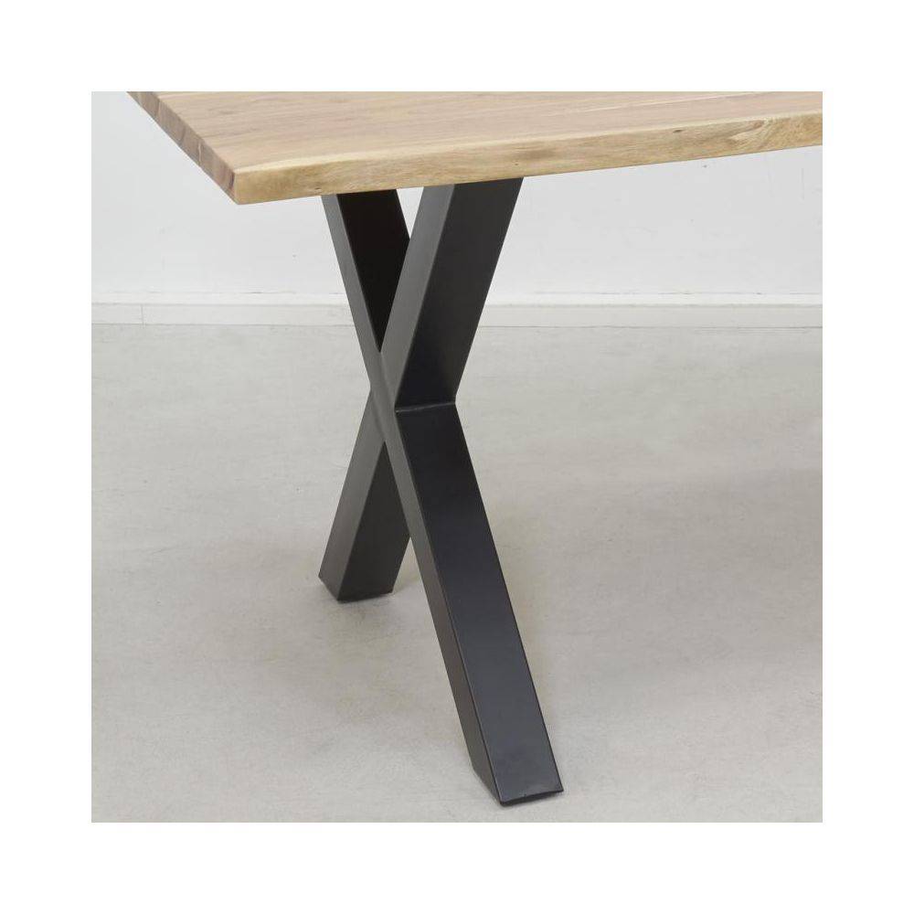 Aubry Gaspard - Table rectangulaire en acacia L 180 Ep.25mm - Image 2