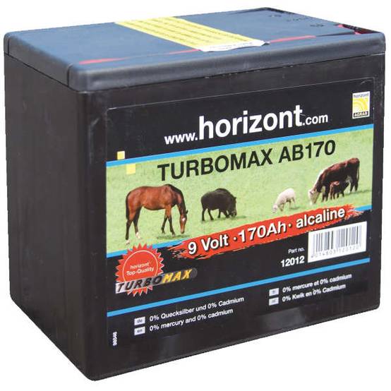 Pile Alcaline 9 V - 170 AH TURBOMAX AB170 HORIZONT
