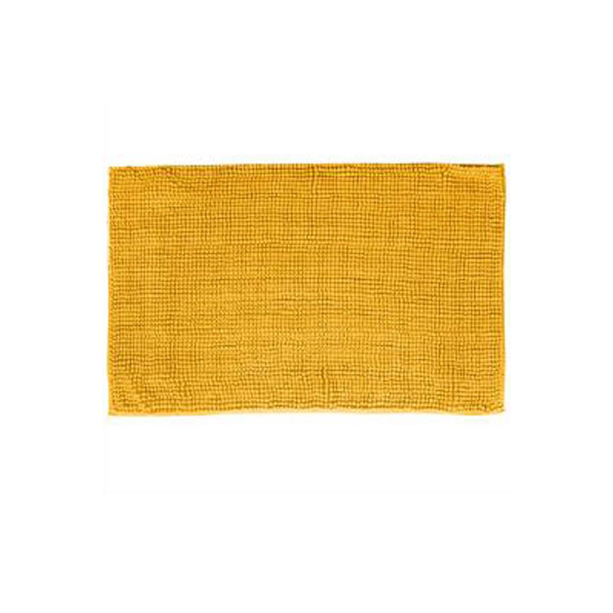 Tapis de Salle de Bain "Chenille" 50x80cm Jaune