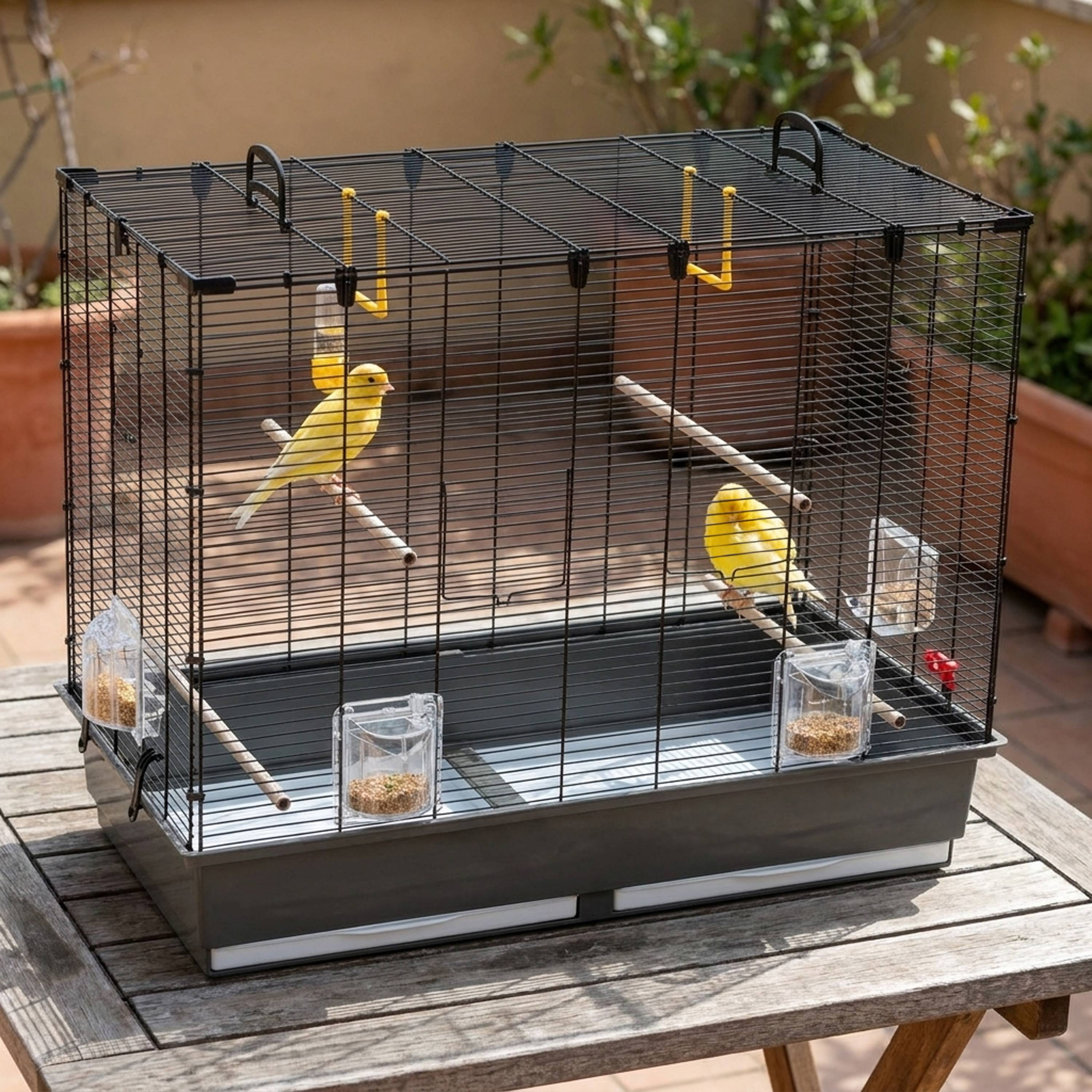 Ferplast - Ferplast Grande Cage pour Canaris, Perruches et Oiseaux Exotiques PIANO 6, avec Mangeoires Pivotantes et Accessoires - Image 3