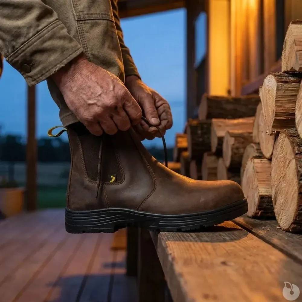 Bottines sécurité Jackman S3 cuir marron embout acier Safety Jogger - Image 3