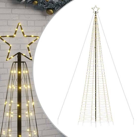 Sapin De Noël - Arbre de Noël lumineux avec piquets 1534 LED blanc chaud 500 cm - Image 1