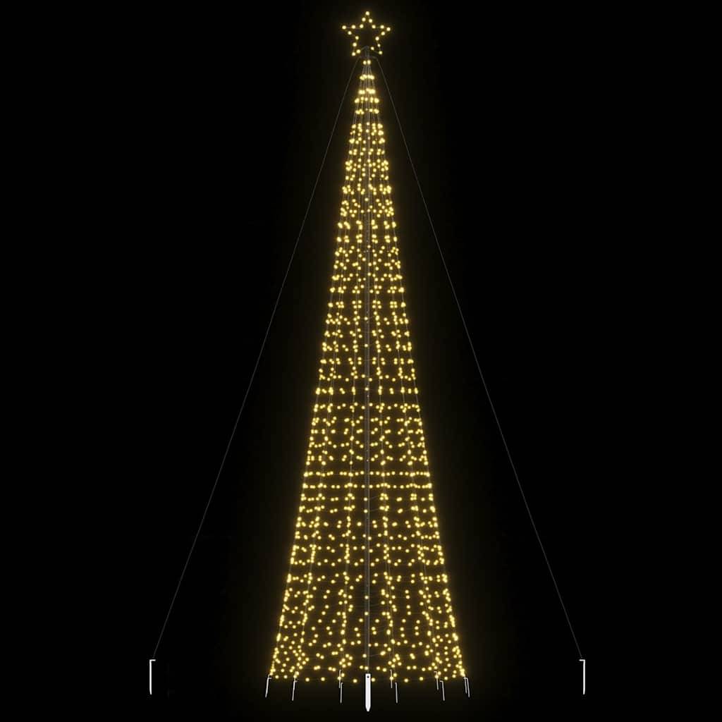 Sapin De Noël - Arbre de Noël lumineux avec piquets 1534 LED blanc chaud 500 cm - Image 2