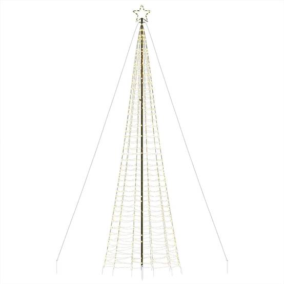 Sapin De Noël - Arbre de Noël lumineux avec piquets 1534 LED blanc chaud 500 cm - Image 6